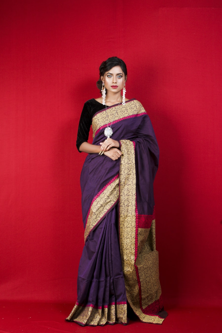 Rose Gold Kanchipuram Saree